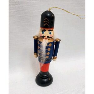 Vintage◇1991 Wooden Soldier Nutcracker Christmas‎ Ornament◇Holiday Decor
